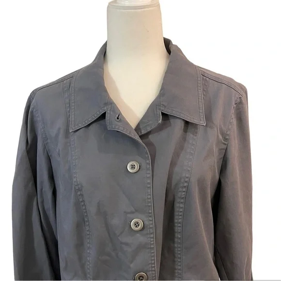 NWT Talbots Gray Button Down Jacket - Picture 3 of 8